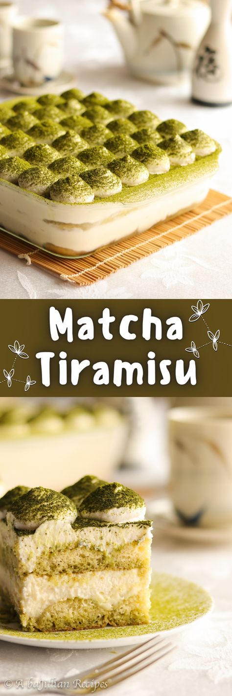 Witch Recipes, Green Tea Dessert, Matcha Tiramisu, Matcha Green Tea Recipes, Tea Latte Recipe, Matcha Dessert, Green Tea Recipes, Mascarpone Cream, Italian Dessert