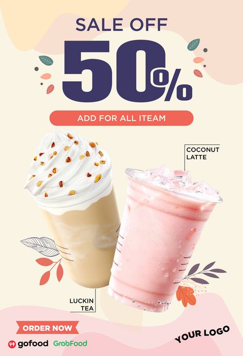 Milk tea drink social media post or poster promotion#pikbest#templates Boba Tea Poster, Drink Promotion Poster, Milktea Poster, Vouchers Design, Drink Social Media Post, Ice Chocolate Drink, Milk Poster, Soya Drink, Milk Curd