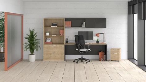 Mobilier de bureau - Lacasse - collection Concept 300 Stripping Furniture, Traditional Office, Pedestal Desk, Open Bookcase, Collaboration Space, Waiting Area, Open Office, Large Desk, Classic Sofa