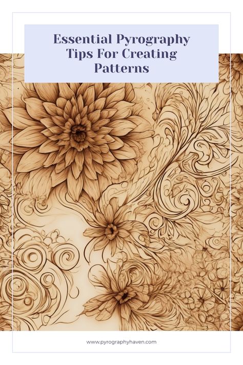 Discover the art of burning intricate designs into wood with these essential pyrography tips. Transform ordinary surfaces into mesmerizing masterpieces that will leave viewers in awe! Pyrography Techniques, Pyrography Tips, Pyrography Designs, Wood Burning Patterns Stencil, Pyrography Tools, Creating Patterns, Wood Burning Techniques, Pyrography Patterns, Pyrography Art