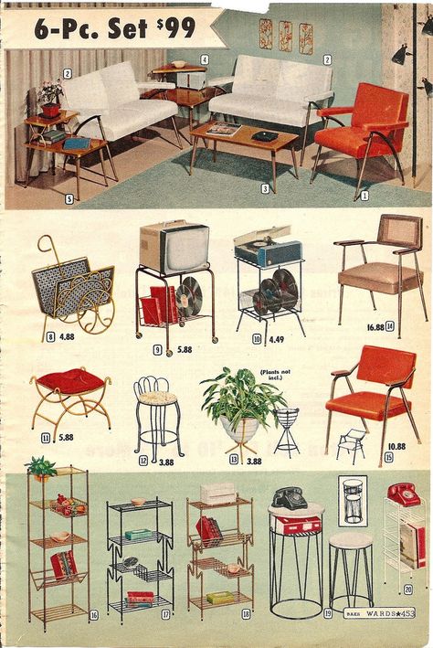 montgomery ward summer 1959 catalog | by CapricornOneVintage Robin Day, Mcm Furniture, Casa Vintage, Deco Retro, Montgomery Ward, Retro Interior, Motif Vintage, Mid Century Modern Decor, Vintage Interiors