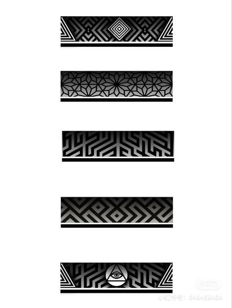 Maori Band Tattoo Design, Maori Tattoo Stencil, Geometric Arm Band Tattoo Design, Mandala Band Tattoo Design, Geometric Band Tattoo, Geometric Armband Tattoo, Arm Band Tattoos For Men, Geometric Tattoo Stencil, Tattoo Machine Art