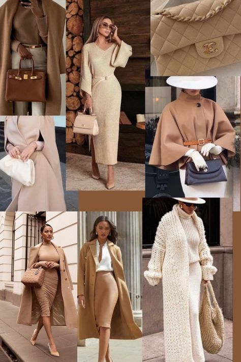 Elegant Style Aesthetic, Aesthetic Coats, Trendy Date Night Outfit, Diy Fashion Projects, Elegant Coats, Coat White, Beige Outfit, Beige Coat, Brown Outfit