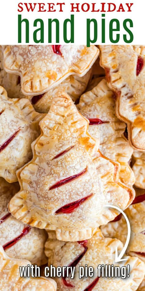 Cherry Hand Pies, Hand Pie Recipes, Hand Pie, Christmas Baking Recipes, Country Cook, Dessert Aux Fruits, Christmas Foods, Christmas Food Desserts, White Plate