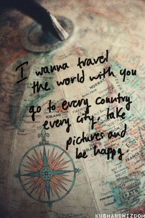 "I wanna travel the world with you", -   http://www.adventureliesinfront.com: I Wanna Travel The World, Siargao, Cute Couple Quotes, A Compass, I Want To Travel, Travel The World, E Card, Travel Quotes, The Words