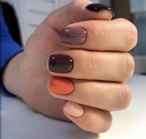 Nail Art Orange, Pretty Nail Colors, Fall Gel Nails, Lavender Nails, Her Nails, Fall Acrylic Nails, Shellac Nails, Dipped Nails, Minimalist Nails