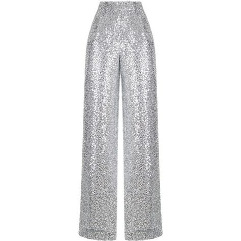 rasario | Moda Operandi ($1,340) ❤ liked on Polyvore featuring pants, silver sequin jacket, sequin blazer jacket, silver blazer jacket, tailored blazer and lapel jacket Tulle Trousers, Silver Sequin Pants, Sequin Trousers, Silver Blazer, Silver Pants, Iridescent Sequin, Catty Noir, High Waisted Wide Leg Pants, Sequin Pants