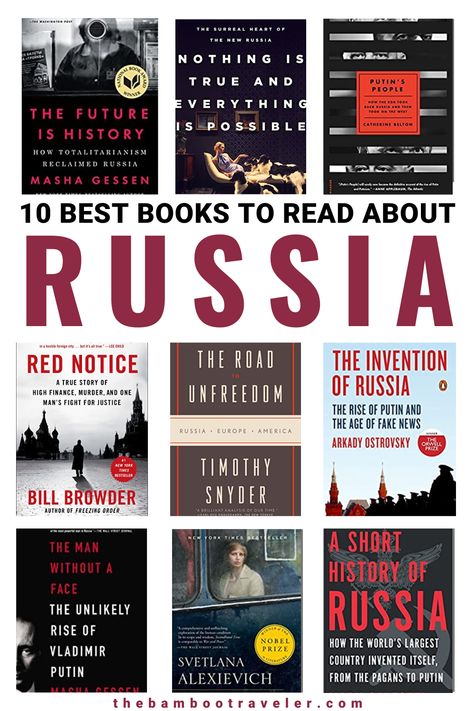 Best books to read on Russia | Books on Putin | Best books for book club | 80 books around the world | books to spark wanderlust | Russian history | Russian culture Books For Book Club, Best History Books, Russian Literature, Easy Books, Unread Books, Russian History, Recommended Books To Read, Dark Romance Books, Inspirational Books To Read