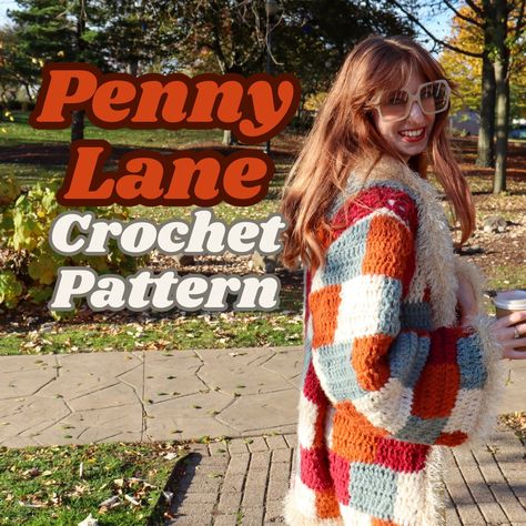 Penny Lane Coat: Vintage Inspired Crochet Pattern - Etsy Penny Lane Coat, Quick Crochet Patterns, Crochet Coat, Crochet Fall, Quick Crochet, Coat Vintage, Penny Lane, Crochet Woman, Coat Patterns