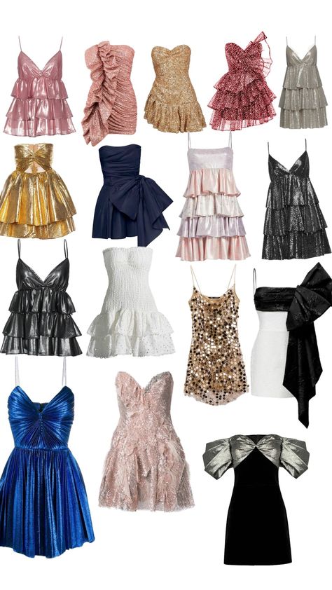 #wishlist #partyoutfit #dressup Sparkly Outfits Parties, Outfit Soiree, After Prom Outfit, Tb Dress, Unique Homecoming Dresses, Cocktail Dress Wedding Guest, Fest Outfits, Nye Dress, Pretty Prom Dresses