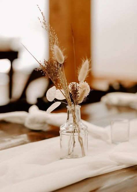 Summer Boho Wedding, Bud Vases Wedding, Bud Vase Centerpiece, Boho Centerpiece, Boho Wedding Centerpieces, Dried Flowers Wedding, Grass Wedding, Portland Wedding, Wedding Table Flowers