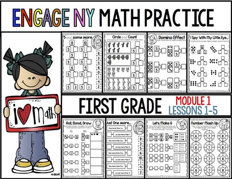 First Grade Engage NY Math: Module 1- Lessons 1-5 Math First Grade, Engage Ny Math, First Grade Lessons, Math Subtraction, Eureka Math, Math Lesson Plans, Math Time, Math Tutor, Math Methods