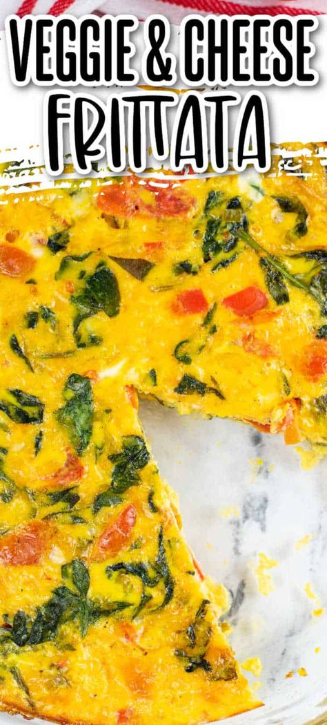 Easy Weekday Breakfast, Breakfast Fritatta, Vegetable Frittata Recipes, Egg Frittata, Veggie Frittata, Vegetable Frittata, Weekday Breakfast, Veggie Breakfast, Cheese Frittata