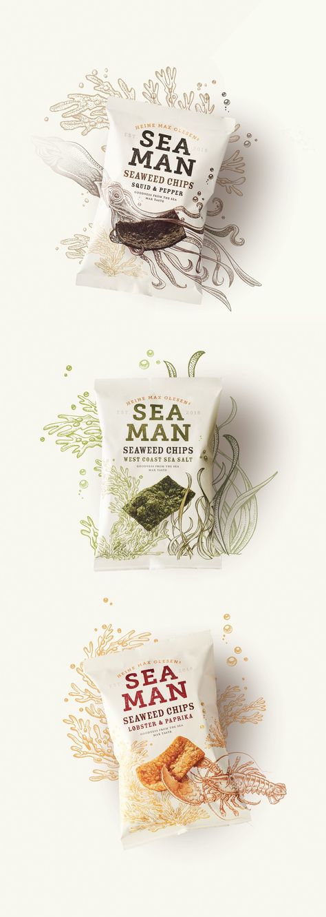 Seaweed Packaging Design, Chip Packaging Design, Seaweed Packaging, Seaweed Design, Chips Packaging Design, Snack Packaging Design, Seaweed Chips, Chips Design, Japanese Snack Box