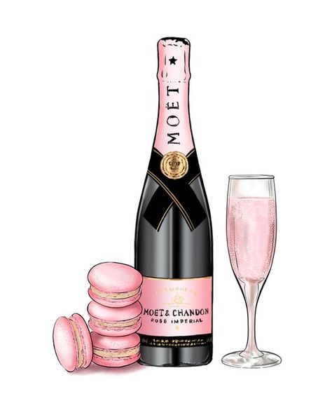 Champagne and Macarons Moet Champagne, Champagne Art, Pink Macarons, Chanel Wall Art, Chanel Art, Idee Cricut, Girly Wall Art, 수채화 그림, Fashion Wall Art