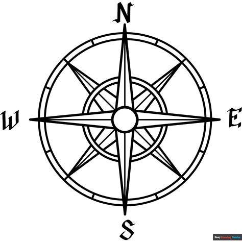 Free Compass Rose Coloring Page for Kids Rose Coloring, Easy Drawing Guides, Rose Coloring Pages, Drawing Guides, Kids Print, Printable Coloring Sheets, Rose Pictures, Compass Rose, Easy Coloring Pages