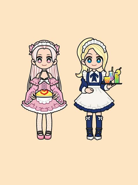 Maid outfits #1 Chibi Maid Outfit, Pastel Girl, Maid Outfit, Food Illustration, Chibi Drawings, Cute Chibi, Food Illustrations, Anime Chibi, Cute Cartoon