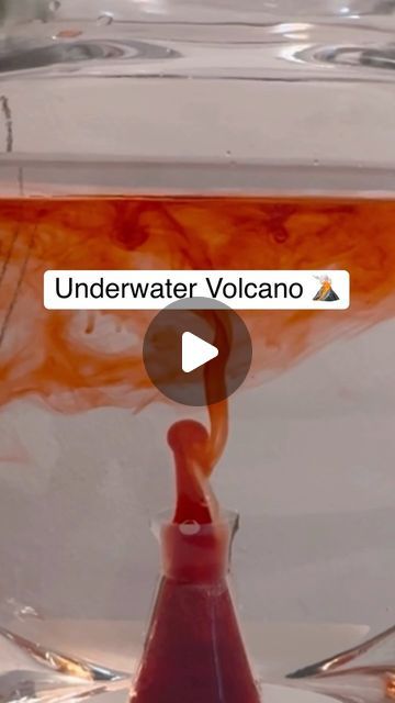 Science for Kids on Instagram: "Underwater Volcano 🌋  ✨Create an underwater volcano at home by adding food coloring to hot water in a small container, then placing it into a larger container filled with cold water. As the hot water rises, you’ll see a stunning volcano effect! This happens because the molecules in hot water move faster than those in cold water, causing the colored water to rise. Fun way to explore science at home!🌋  🧱Materials: large container, small container, water, and food coloring (i used red and brown).  #stems #scienceforkids #kidsscience #homeschooling #kidsactivities #science #scienceandgiggles #steam #kids" Science Project Volcano, Underwater Volcano Experiment, Steam Activities Preschool, Volcano Project For Kids, Underwater Volcano, Kids Experiments, Volcano Projects, Science Experiments Kids Preschool, Steam Kids