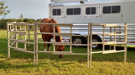 Carri-Lite Corrals - Carri-Lite Corrals Horse Travel, Horse Corral, Horse Stall, Equestrian Helmets, Trailer Living, Equestrian Helmet, Types Of Horses, English Riding, Horse Accessories