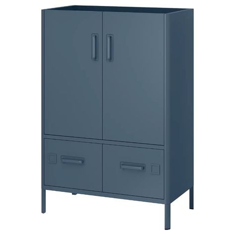 Ikea Dining, Mid Century Furnishings, Ikea Website, Dining Cabinet, Large Cabinet, Blue Cabinets, Ikea Family, Smart Lock, Drawer Unit