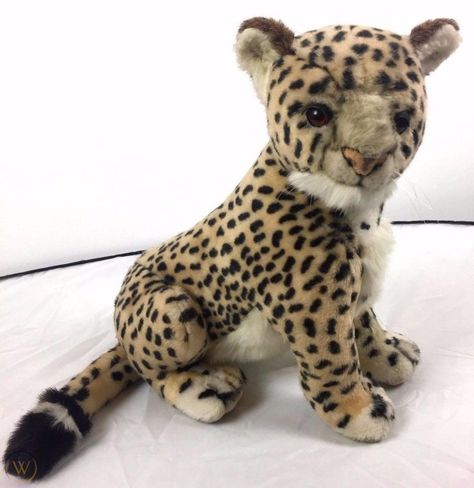 Applause Avanti Cheetah Plush 1983 15" White Chest, Leopard Cat, Toy Bags, Vintage Plush, Cheetahs, Cat Plush, Big Cat, Beanie Babies, Snow Leopard