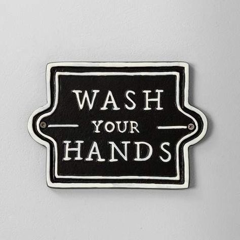 Hearth & Hand with Magnolia Wall Sign Wash Your Hands Black - Hearth & Hand with Magnolia. #afflink #homedecor #signs #homedecoraccessories #homedecorideas Magnolia Bathroom, Wash Your Hands Sign, Lattice Wall, Hearth & Hand With Magnolia, Bathroom Farmhouse Style, Favorite Paint Colors, Chip And Joanna Gaines, Favorite Paint, Hearth And Hand