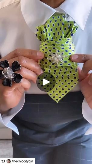 15K views · 7.7K reactions | REPOST: Tie Necklace Tutorial

With me doing the 30 Days of Outfits Challenge, it’s giving me a chance to get some of my thrifted ties into the rotation. 

This is a super easy DIY that you can do in just a few minutes ⏱️ 

All you need is
1 Mens Tie
1 Rubberband or Hair tie
1 Safety Pin

Just add it to a necklace you already have and voila!!

I hope this tutorial is helpful. Be sure to save it for later!
#diy #style #stylehack #tienecklace | The Chic City Girl Tie Necklace Diy, Shirt Tricks, Necktie Outfits For Women, Necktie Outfit, 30 Days Of Outfits, Upcycled Neckties, Necklace Tie, Diy Projects To Make And Sell, Outfits Challenge