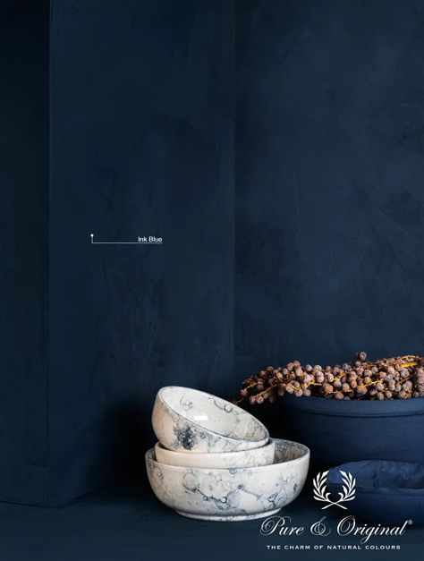 Lime Wash Walls, Limewash Walls, Limewash Paint, Dark Blue Walls, New Paint Colors, Lime Paint, Washing Walls, Traditional Paint, Dark Interiors