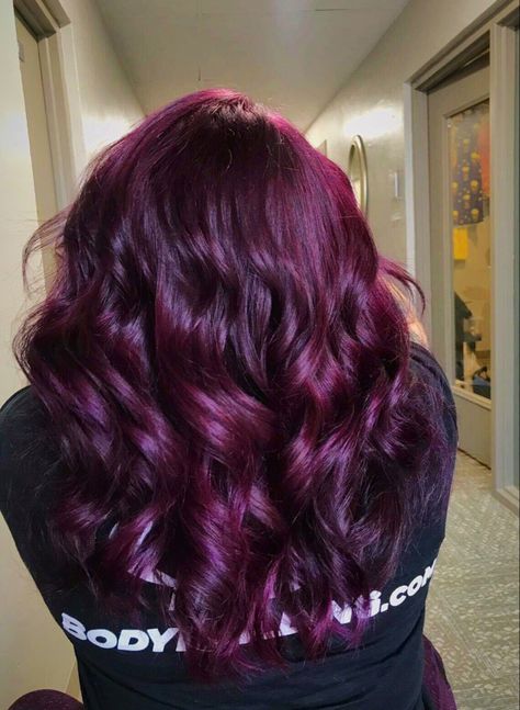 Red Hair With Purple Highlights, Red Hair With Purple, Burgundy Purple Hair, Purple Burgundy Hair, Mulberry Hair, Hair With Purple Highlights, Purple Red Hair Color, Hair With Purple, Red Purple Hair