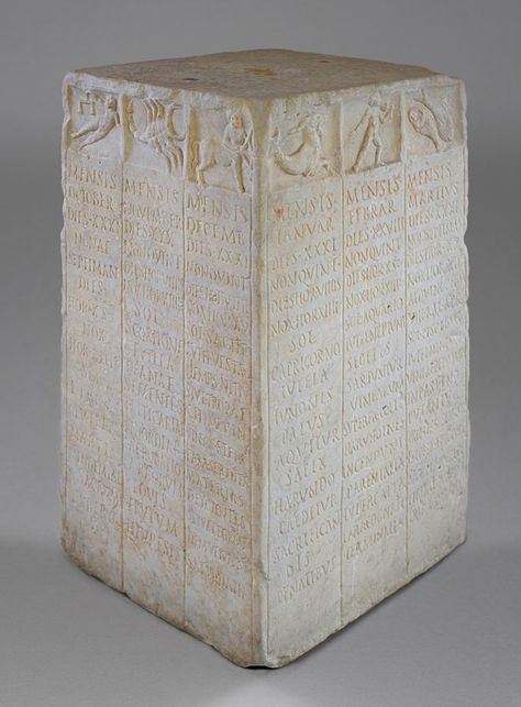 Roman Calendar Inscription (Menologium Rusticum Colotianum) with Zodiac, Festivals, and Agricultural Activities — Institute for the Study of the Ancient World History Of Astronomy, Roman Calendar, Roman Artifacts, Ancient Roman Art, Rome Art, Rose Mehndi Designs, Ancient World, Ancient Origins, Roman Art