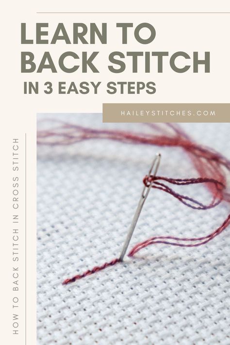 Cross Stitch Back Stitch, Backstitch Cross Stitch, Crossstitch Ideas Easy, How To Cross Stitch For Beginners, How To Cross Stitch, Cross Stitch Designs Modern, Back Stitch Tutorial, Crosstich Patterns Free, Stitching Letters