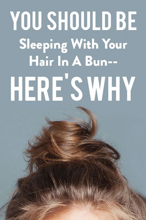 1. You should be sleeping with your hair in a bun.  Did you know that sleeping with your hair in a loose bun prevents your hair from getting messed up during the night? Yes! This was the most life-changing beauty revelation for SHEfinds staff writer Rache How To Sleep With Hair At Night, Ways To Sleep With Your Hair, What To Do With Your Hair When You Sleep, Night Hairstyles Sleep, Best Way To Wear Hair To Bed Sleep, Hairstyles For Bed Sleep Night, How To Protect Hair While Sleeping, Sleep Hairstyles, Loose Buns