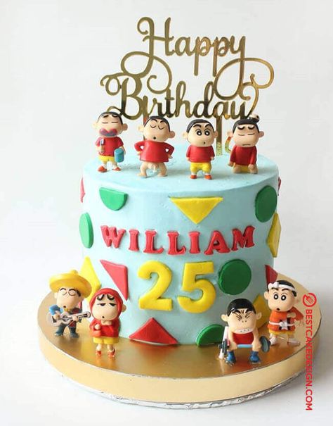 50 Shinchan Cake Design (Cake Idea) - October 2019 Shin Chan Cake Design, Shinchan Theme Cake, Cake For Foodie Theme, Shinchan Birthday, Shinchan Cake, Shinchan Family, Romantic Cake, Doctor Cake, Baby Boy Birthday Cake