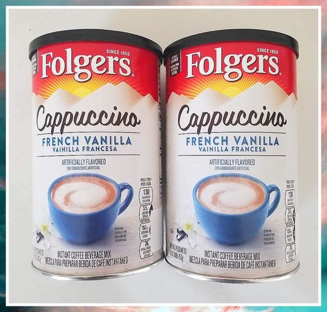 Folgers Cappuccino French Vanilla 16 oz (2 pack) French Vanilla Cappuccino, Folgers Coffee, Non Dairy Creamer, Coffee Today, Cappuccino Coffee, Coffee Enthusiast, Instant Coffee, Coffee Company, French Vanilla