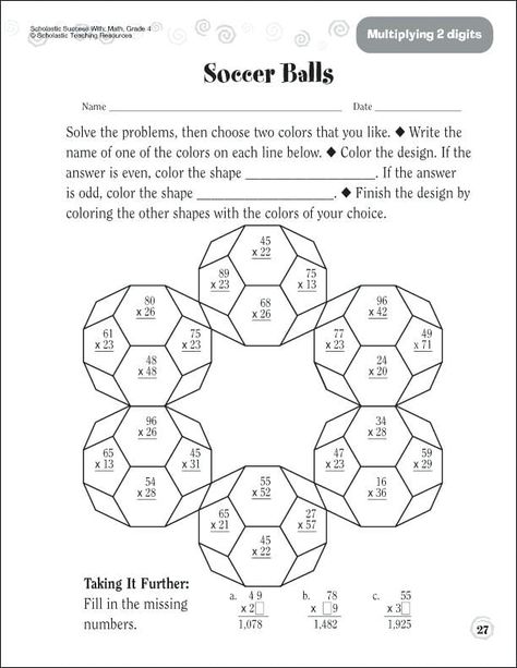 2 Digit By 2 Digit Multiplication Coloring Worksheets Soccer Math, Multiplication Coloring Worksheets, 2 Digit Multiplication, Addition Coloring Worksheet, Two Digit Multiplication, Rounding Worksheets, Homework Chart, Fun Math Worksheets, Math Coloring Worksheets