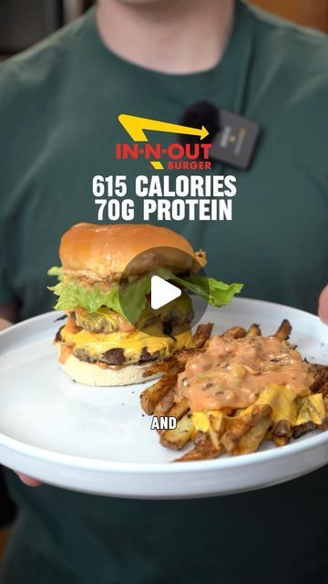 3.7K views · 1.2K likes | Ryan Brenner on Instagram: "Macro Friendly In-N-Out at home! By far the best way to enjoy a burger in a calorie deficit.   Ingredients: - 150g Russet Potatoes - 1/2 onion  - 3 sliced fat free cheese - 8oz 96/4 lean ground beef - tomato slice - lettuce - keto bun  Sauce: - 2 baby pickles - 2 tbsp ketchup - 2 tbsp light mayo - dash Worcestershire sauce - carmalized onions   #innout #lowcalorie #macrofriendly #cheeseburger #caloriedeficit #fitness #gym #gymtok #weightloss #weightlossmotivation #protein #highprotein #easyrecipe" Macro Hamburger Recipes, Ground Beef Macro Friendly, Macro Friendly Ramen, Macro Friendly Burgers, Macro Friendly Mac And Cheese, How To Carmalize Onions, Keto Buns, Calorie Deficit, Russet Potatoes