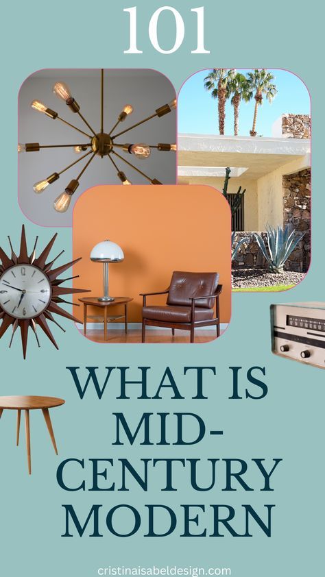 WHAT IS MID-CENTURY MODERN DESIGN? Mid-Century Modern (also known as MCM) Design refers to the interior design style period around 1945-mid-1970s. During this time, a design trend towards a modern, functional approach became popular in contrast to the Victorian and colonial styles of the past. It was heavily influenced by the German Bauhaus design movement in the early twentieth century, which emphasized clean lines, functionality, and a futuristic look. Authentic Mid Century Modern, 1970 Interior Design Mid Century Modern, Mid Century Colour Scheme, Modern 1970s Interior Design, 1970 Interior Design, Mid Century Color Scheme, Interior Design Mid Century Modern, Mid Century Diy, Mid Century Modern Makeover