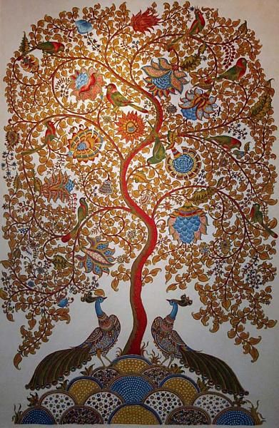 Kalamkari Art, Tree Of Life Painting, Gond Painting, Kalamkari Painting, Tree Of Life Art, Posca Art, Pichwai Paintings, Indian Painting, Madhubani Art