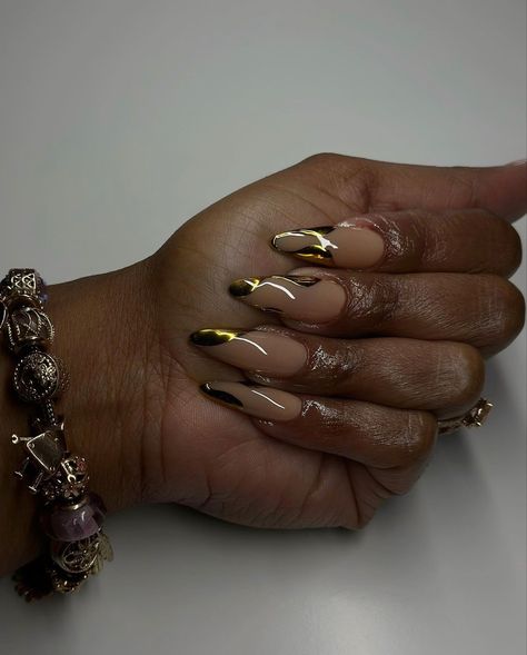 21st Birthday Nails, Stiletto Nails Designs, Dope Nail Designs, Thanksgiving Nails, Gold Chrome, Gold Eyes, Birthday Nails, Fire Nails, Cute Nail Designs