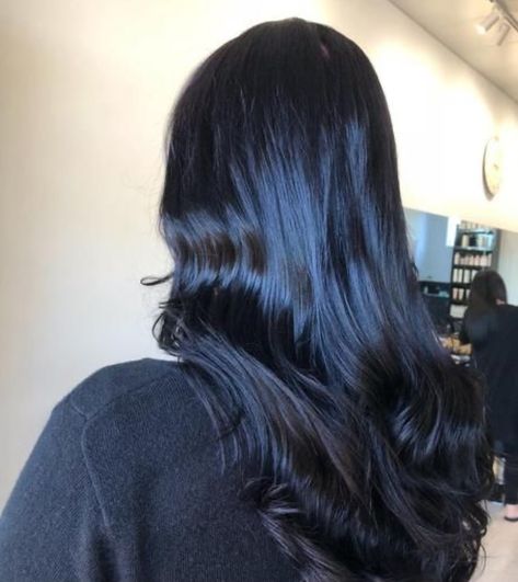 Level 1 Hair Color Black, Level 1 Hair Color, Level 2 Hair Color, Black Blue Hair, Midnight Black Hair, Jet Hair, Hair Glaze, Indigo Hair, Blue Black Hair Color