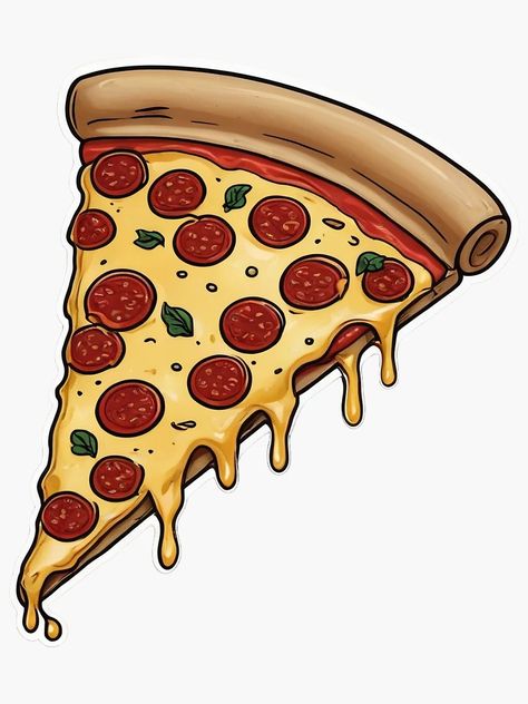 "Slice of pizza" Sticker for Sale by OlvadDesigns | Redbubble Pizza Sticker Aesthetic, Cool Pizza, Pizza Sticker, Slice Of Pizza, Sticker Aesthetic, Ninja Turtle Birthday, Turtle Birthday, Pizza Slice, Ninja Turtle