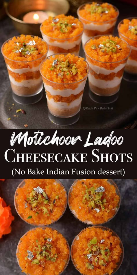 Mithai Recipe Indian Desserts, Ladoos Recipe Indian Sweets, Mini Indian Desserts For Parties, Shahi Tukda Photography, Quick Indian Sweets Recipes, Indian Dessert Ideas, Indian Party Desserts, Indian Wedding Desserts, Indian Dessert Cups