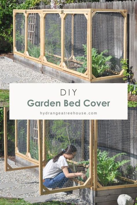 Diy Veggie Garden Beds, Raised Bed Deer Protection, Raised Garden Beds Covered, Small Covered Garden Ideas, Garden Inspiration Diy, Diy Vegetable Garden Bed, Fence Raised Garden Beds, Diy Small Garden Ideas Budget, Raised Garden Enclosure