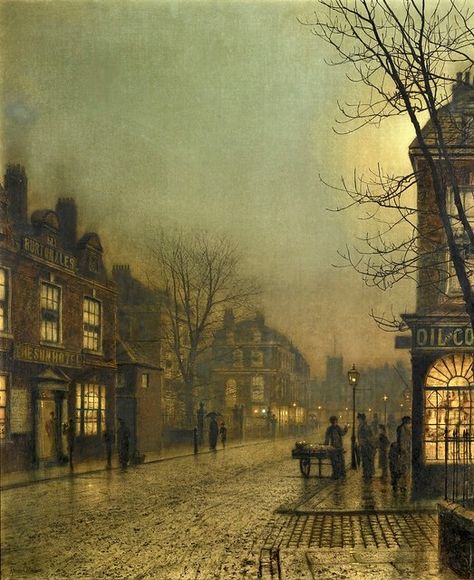 grimshaw, john atkinson - Wandsworth by Moonlight | John Atk… | Flickr John Atkinson Grimshaw, Atkinson Grimshaw, Naive Illustration, Victorian London, Classic Paintings, Art Uk, Victorian Art, Romantic Art, Ethereal Art