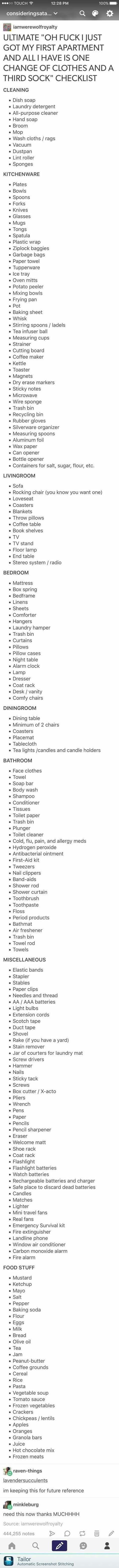 Apartment Checklist, Apartment Essentials, Apartment Life, First Apartment, Moving Out, Future Life, Life Advice, College Life, Useful Life Hacks