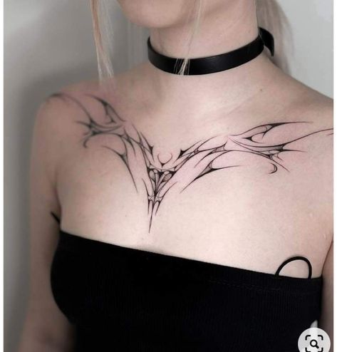 Boss Tattoo, Under Chest Tattoo, Grunge Tattoo, Chest Tattoos For Women, Dope Tattoos For Women, Collar Bone Tattoo, Cute Tattoos For Women, Desenho Tattoo, Elegant Tattoos