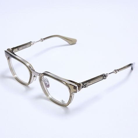 CHROME HEARTS DUCK BUTTER ARMY/SHINY SILVER Chrome Heart Glasses, Chrome Hearts Eyewear, Duck Butter, Chrome Hearts Glasses, Vivienne Westwood Jewellery, Fancy Jewelry Necklace, Heart Glasses, Heart Accessories, Cute Glasses