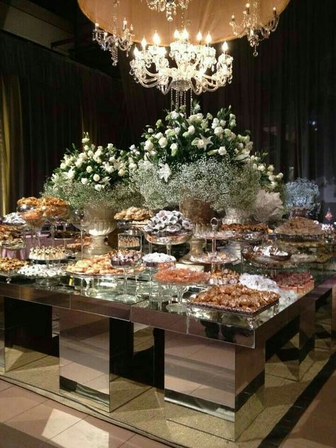 Dessert Tablescape, Lebanese Wedding, Wedding Reception Food, Arab Wedding, Wedding Buffet, Wedding Of The Year, Wedding Dessert Table, Buffet Display, Food Displays