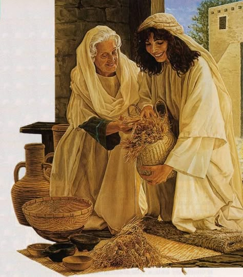 Boaz And Ruth, Naomi And Ruth, Ruth And Naomi, Bible Photos, Christian Stories, Bible Images, Bible Illustrations, Christian Artwork, Womens Bible Study