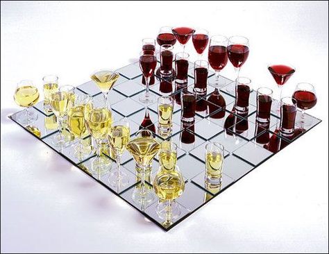 Delmosa Highlight: Sophisticated Drink Strategies! Drink Non-alcoholic. Apologies, but image does not map to source. If you know the source, please make a comment or visit us at www.delmosa.com. Glass Chess Set, Glass Chess, Barolo Wine, How To Play Chess, Play Chess, Wine Time, Wine Humor, Drinking Games, Chess Set